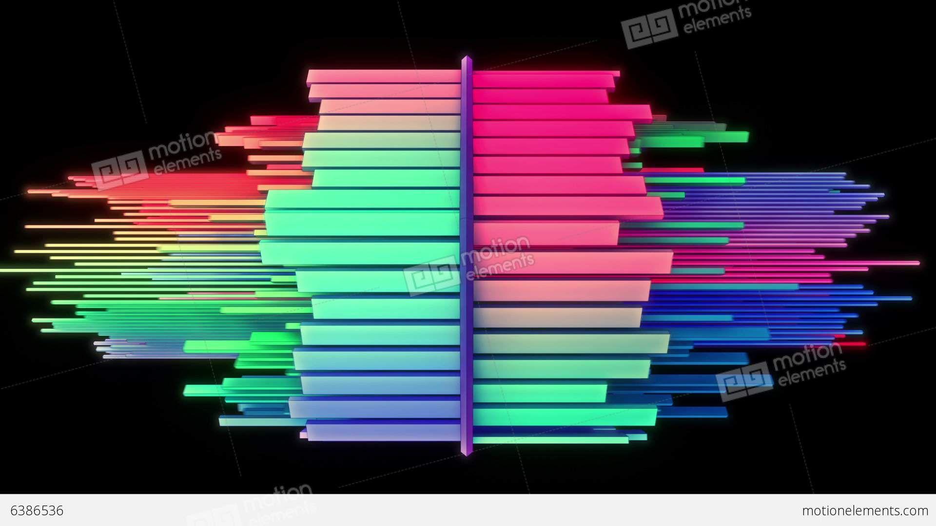 Abstract Audio Visualizer Multicolored Equalizer Stock Animation
