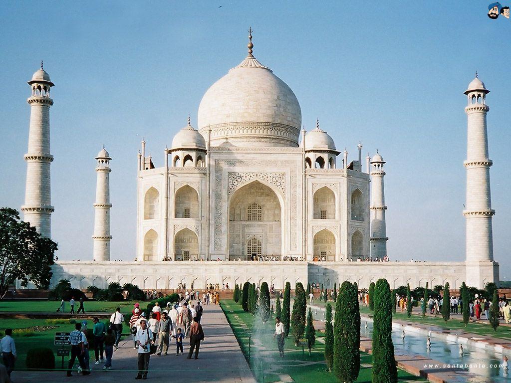 Wallpaper India, Taj Mahal, mosque, bushes 3840x2160 UHD 4K Picture, Image