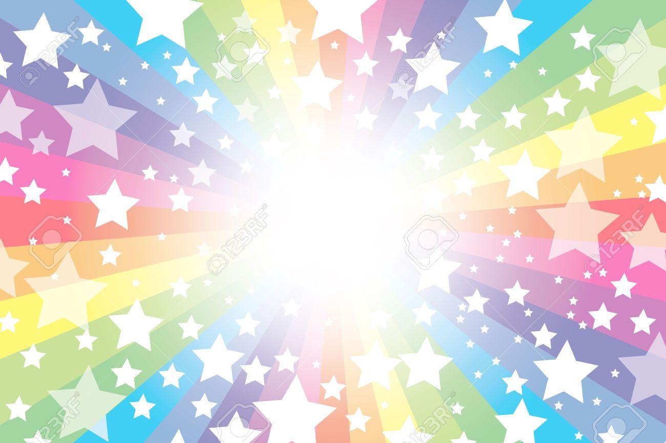 Photos For Background Material Wallpaper Rainbow Sparkling Stars HD