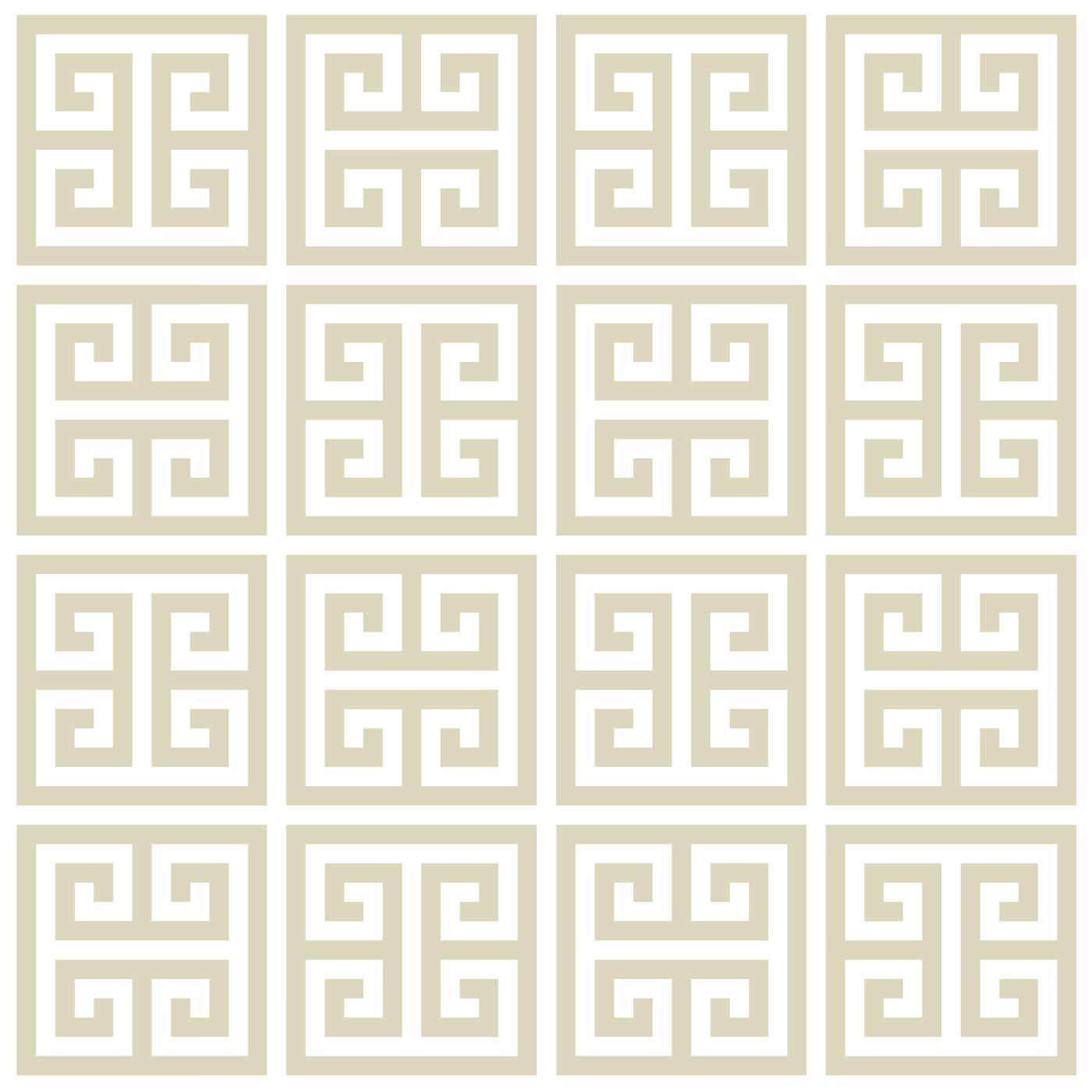 Greek Key Taupe Wallpaper