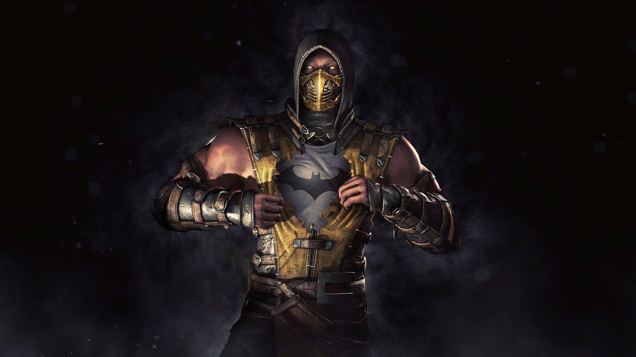Mortal Kombat X Scorpion digital poster .wallpaperflare.com