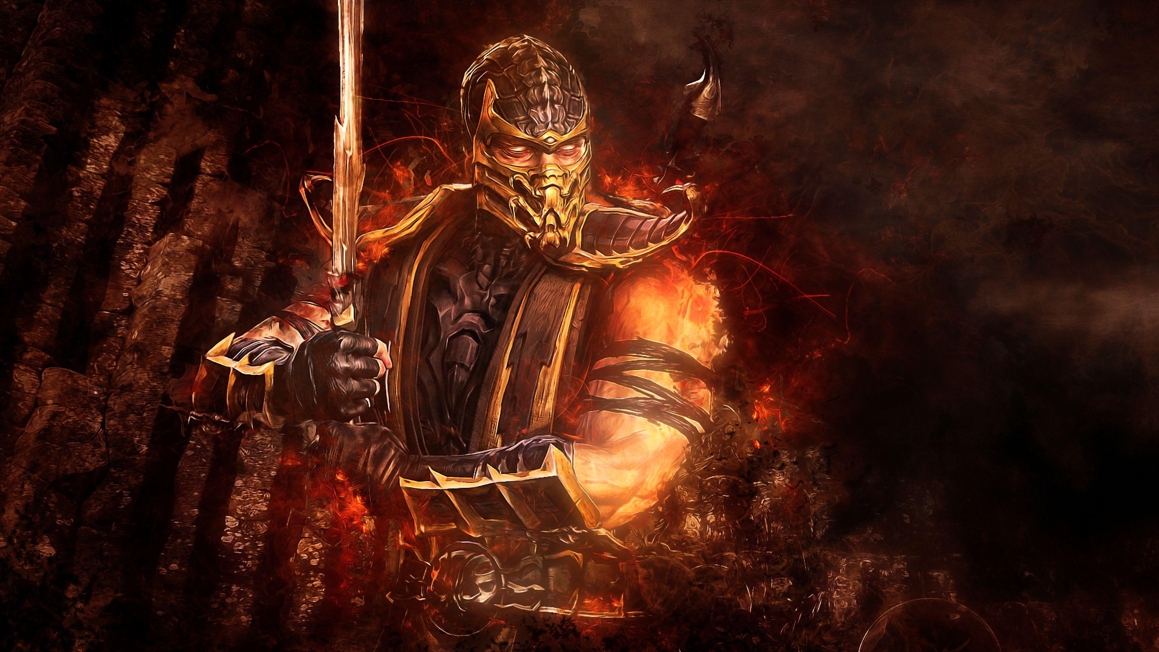 Mortal Kombat Scorpion, HD Games, 4k Wallpaper, Image, Background