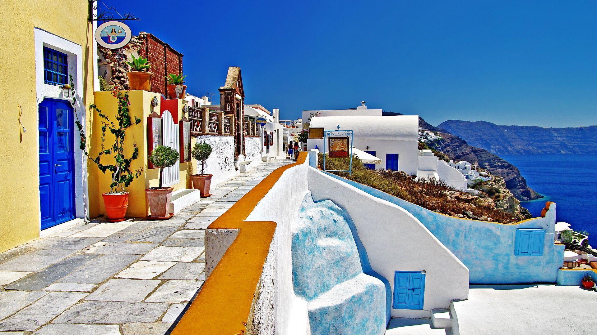 Santorini Greece HD Wallpaper, Background Image