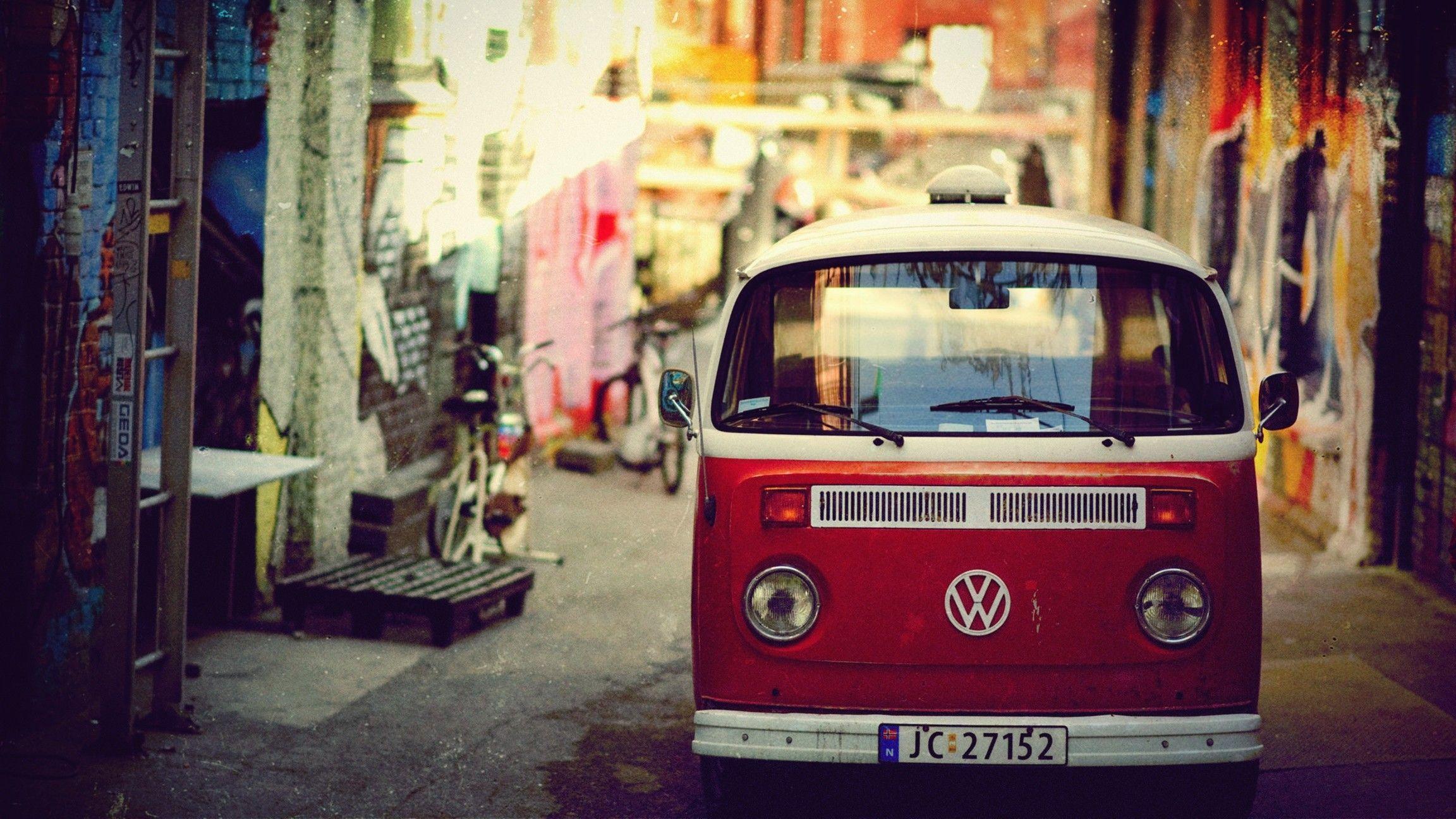 Retro Hippie Vans. red vintage volkswagen vintage cars volkswagen