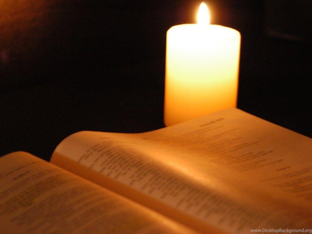 Holy Bible And Candle Wallpaper Christian Wallpaper