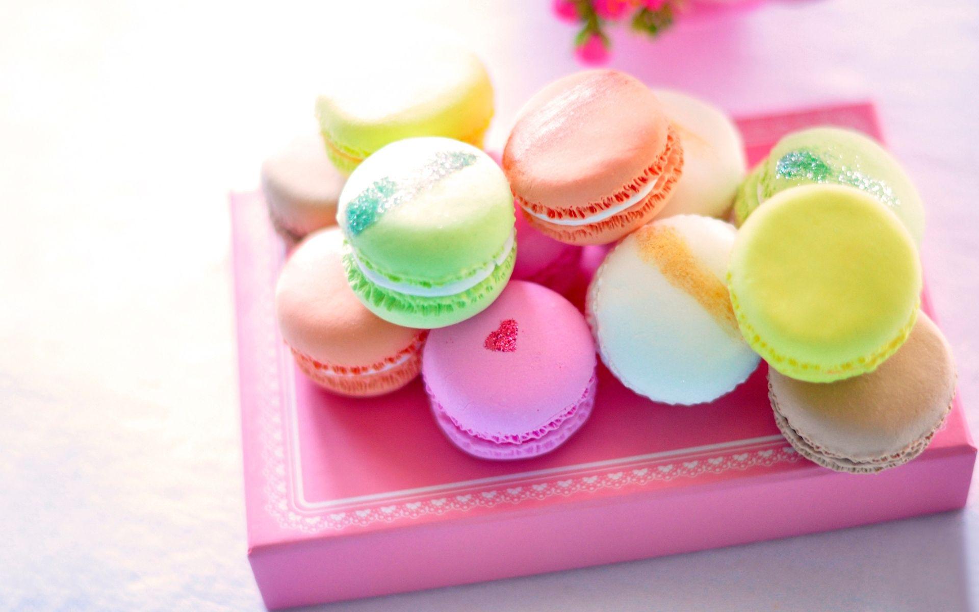 Beautiful Colorful Macarons Wallpaper Background