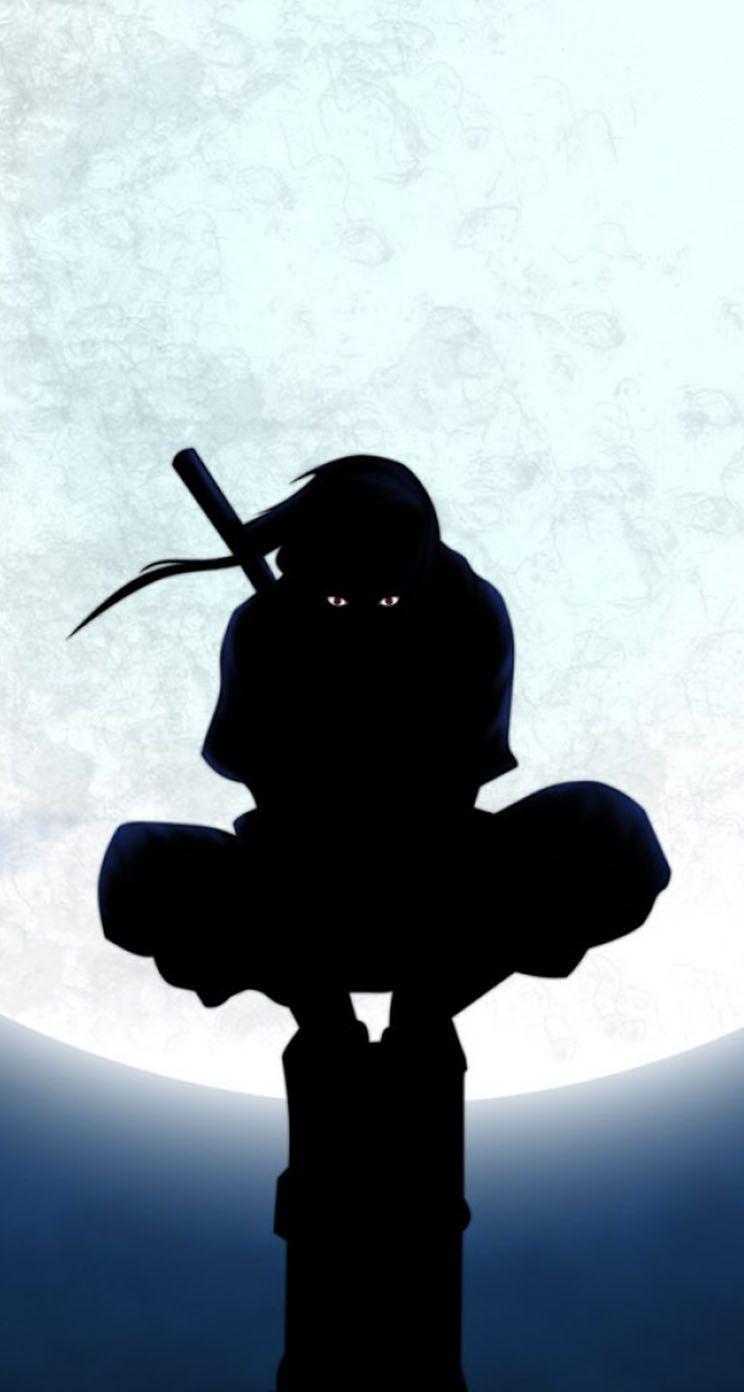 The iPhone Wallpaper Naruto Uchiha Itachi Silhouette