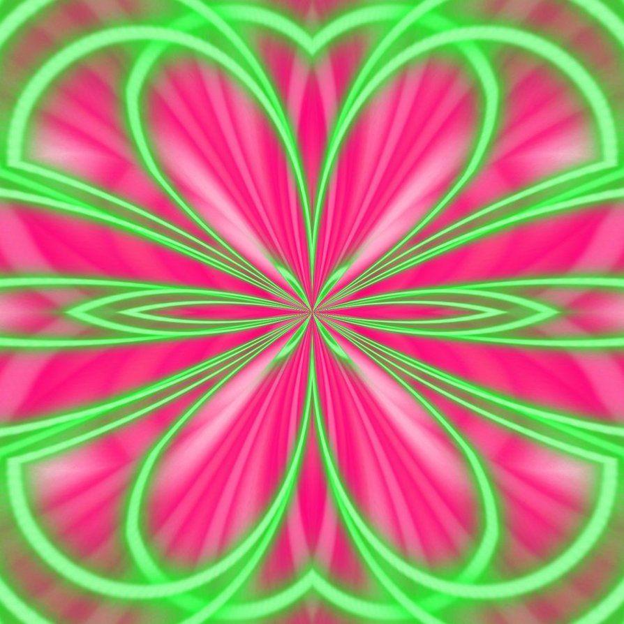 pink and green backgrounds