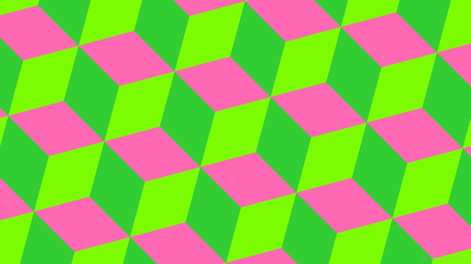 lime green and pink background