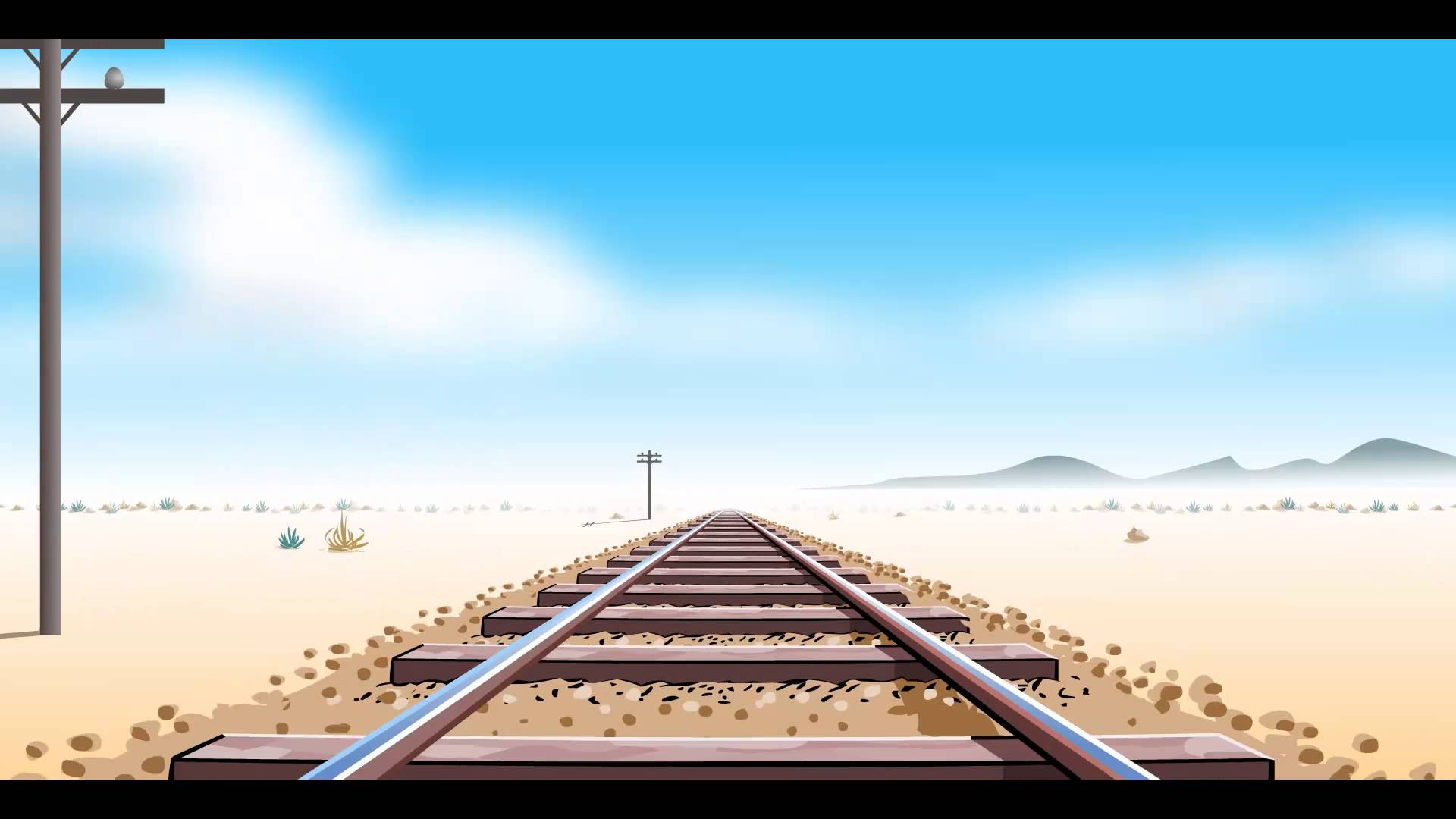 Train Track Animation Background