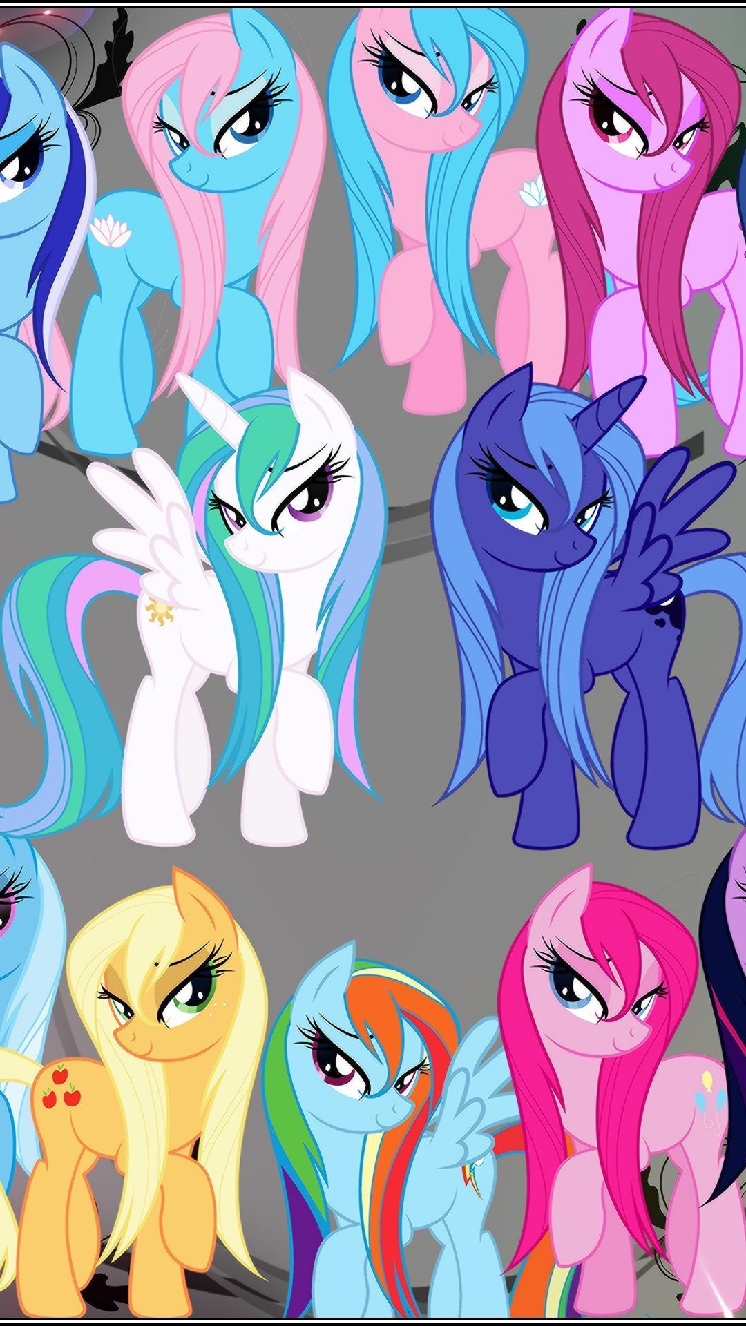 Applejack derpy hooves fluttershy lyra my little pony wallpaper