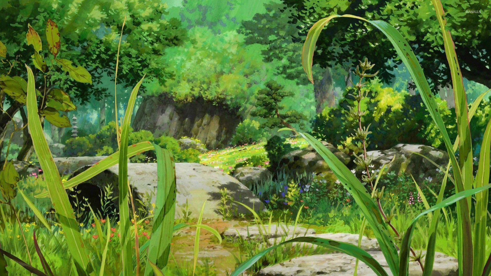 Anime forest wallpaper wallpaper
