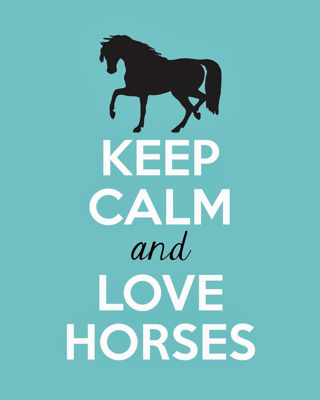 Full of Great Ideas: Keep Calm and Love Horses