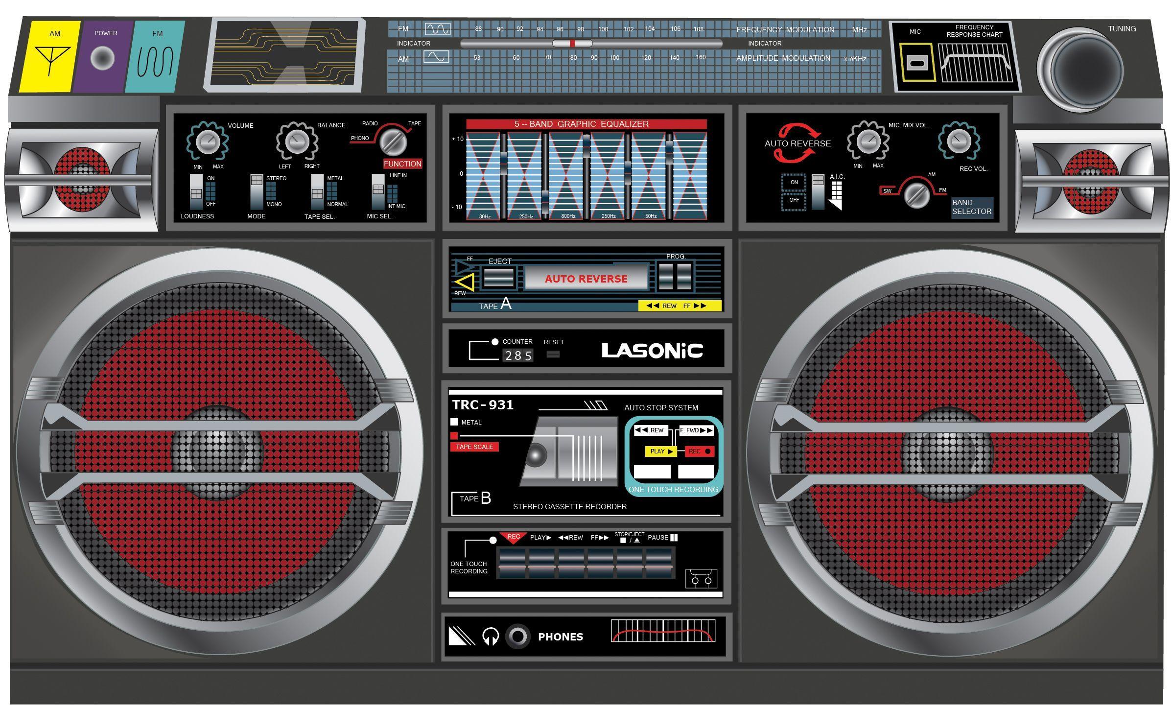 Old School Boombox Wallpapers - Wallpaper Cave