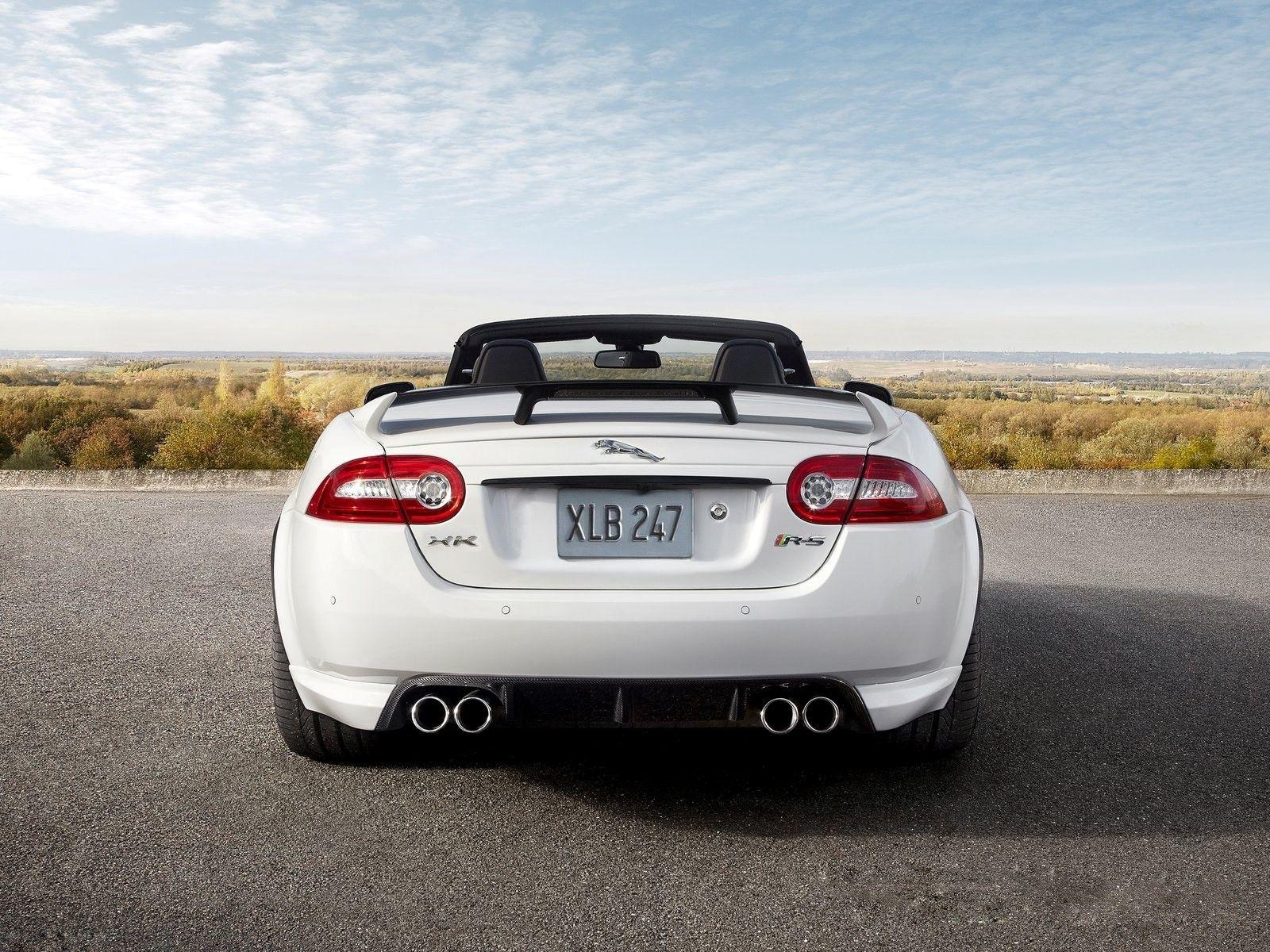 Widescreen New Latest Jaguar Xkr S Back Side Rear View Of Car On