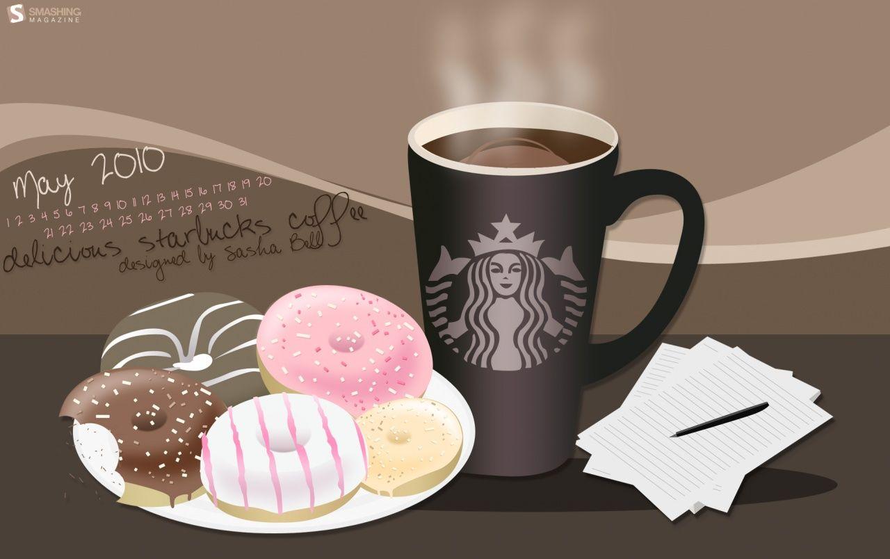 Starbucks coffee and donuts wallpaper. Starbucks coffee