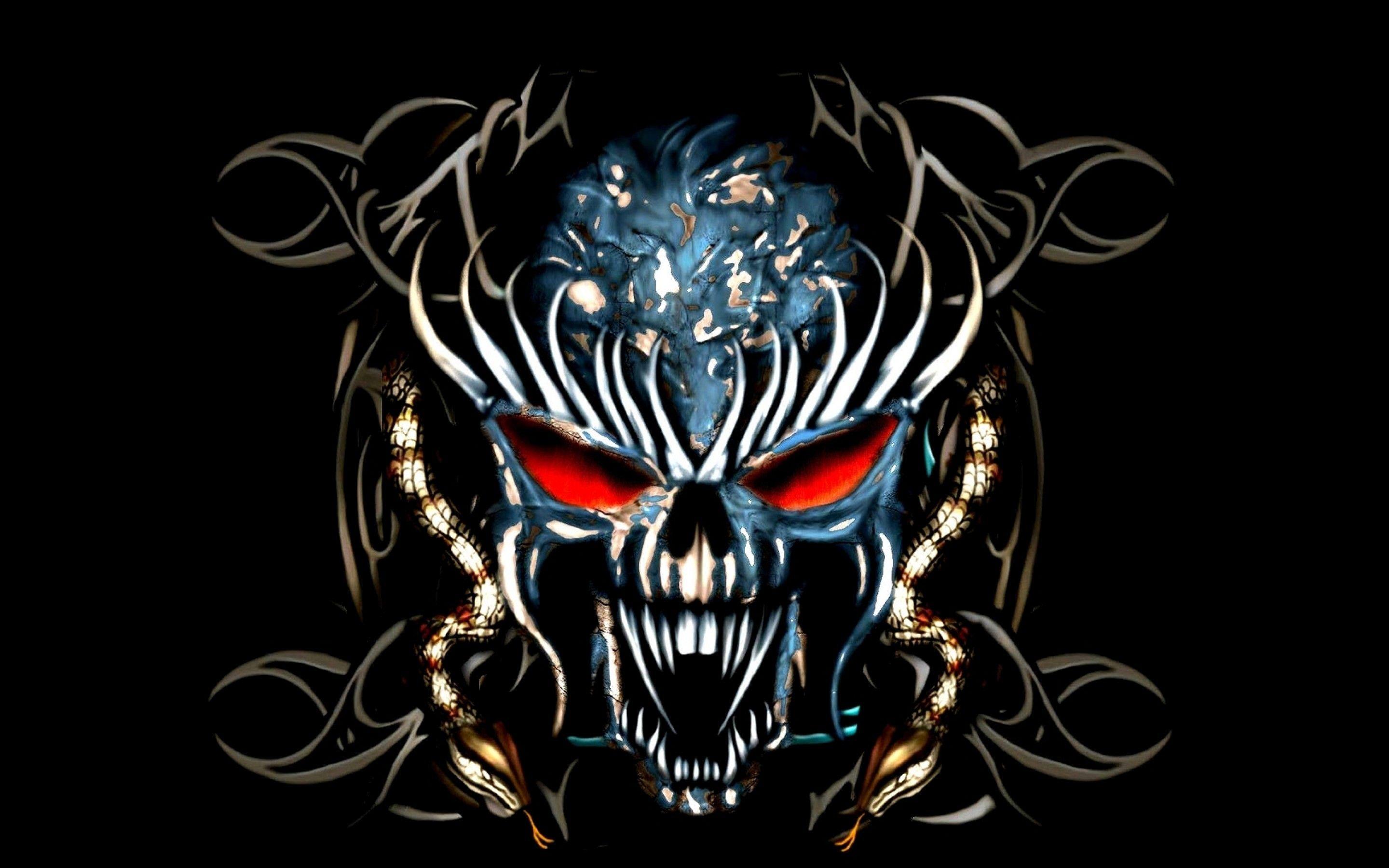 Dark skull wallpaperd and abstract