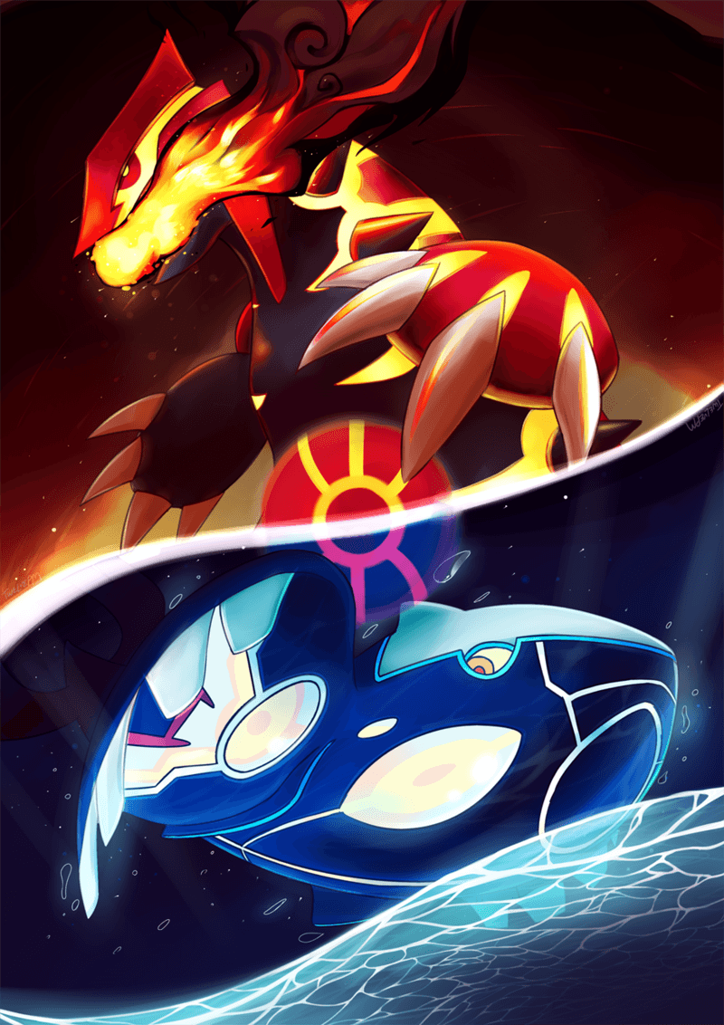 groudon vs kyogre wallpaper