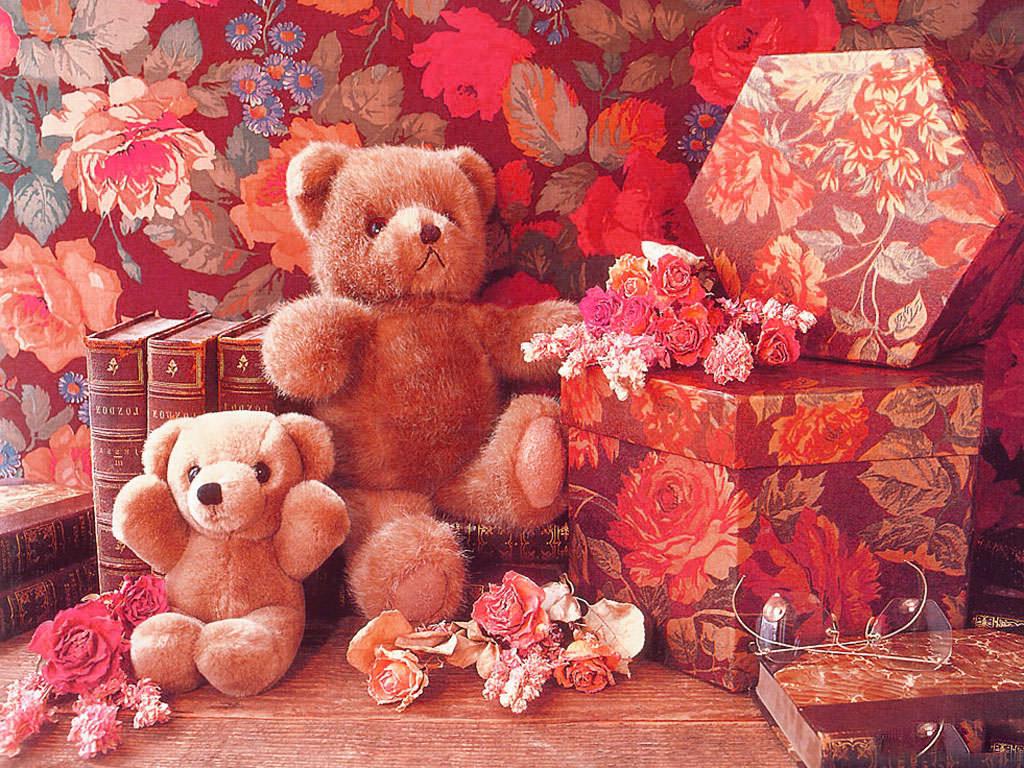 sweet animated teddy bear wallpaper for desktop