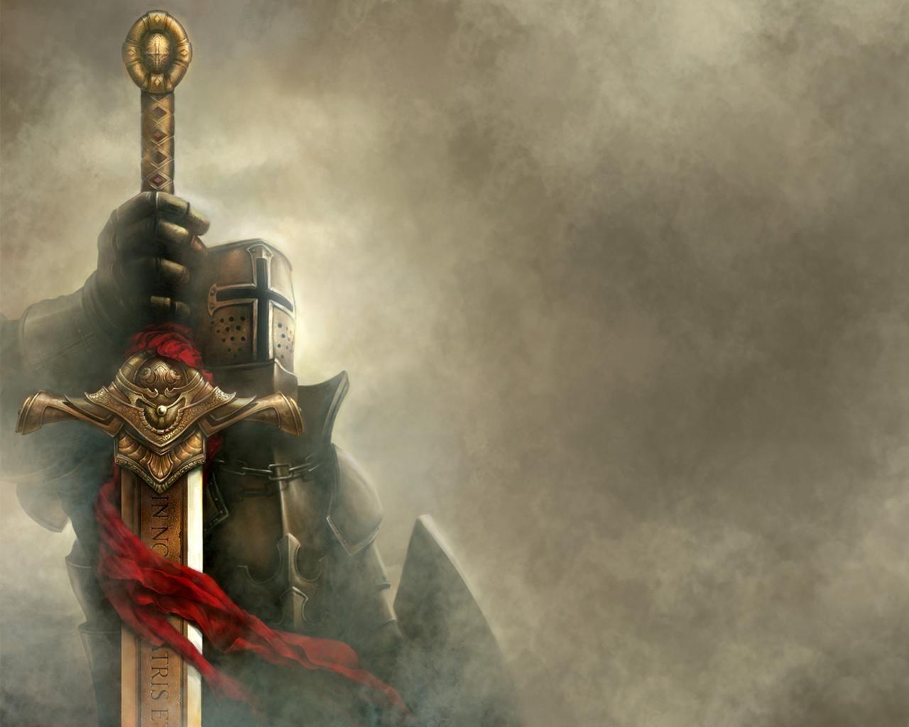 Knights Templar Crusader Sword Background
