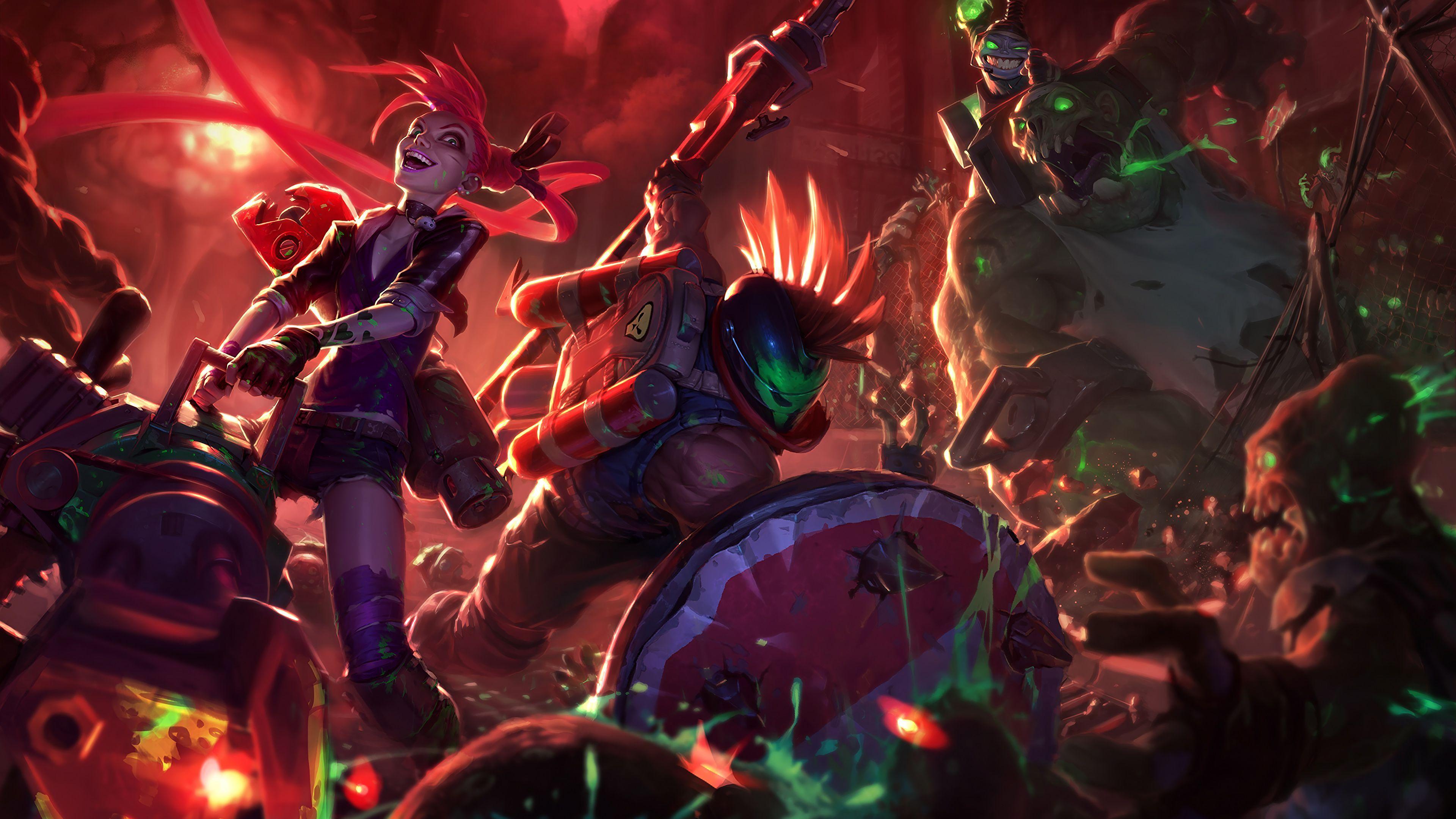 Slayer Jinx Pantheon Nunu Splash Art League Of Legends Artwork