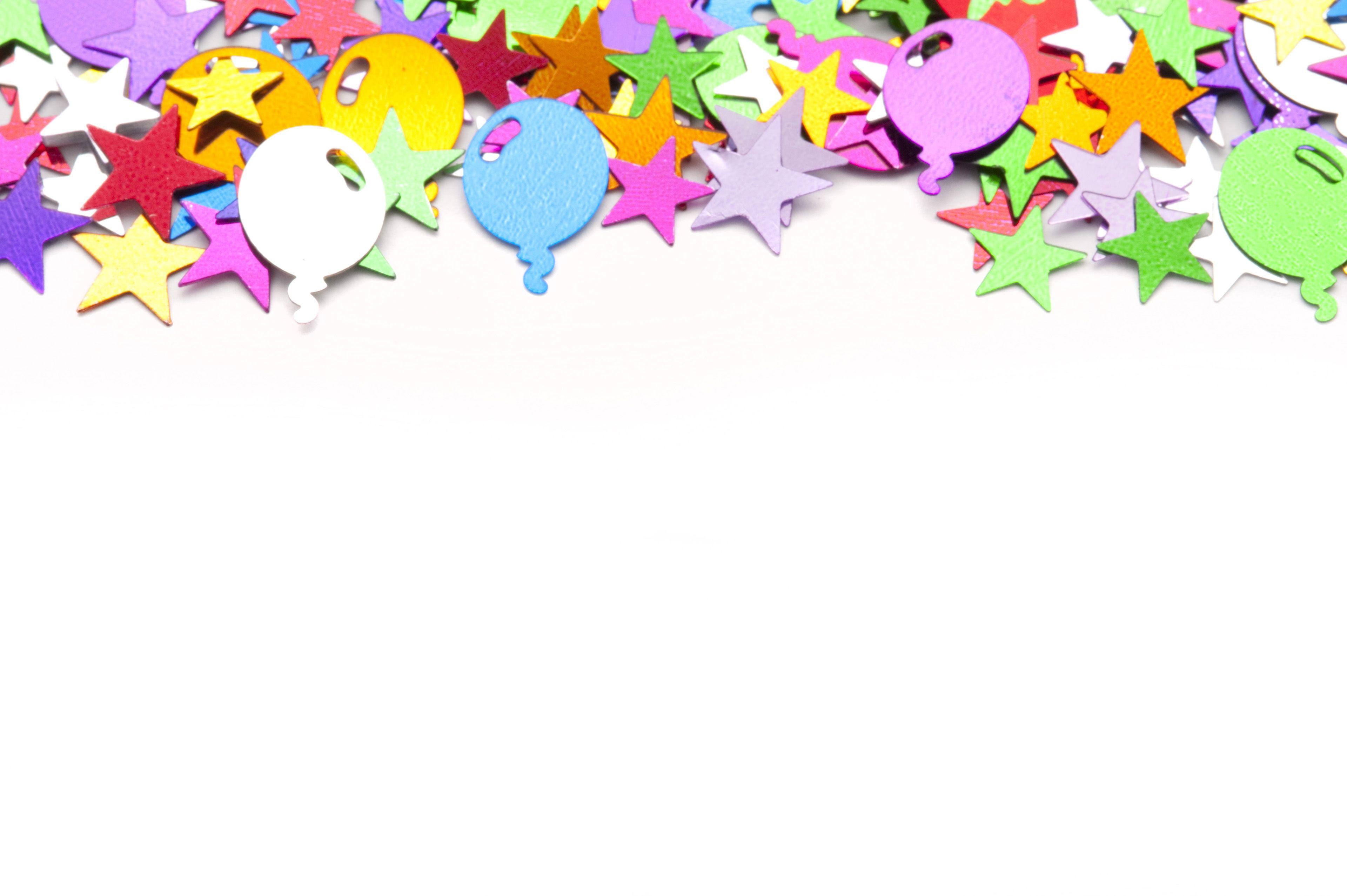 Image of Birthday Party Backgrounds with Stars and Balloons
