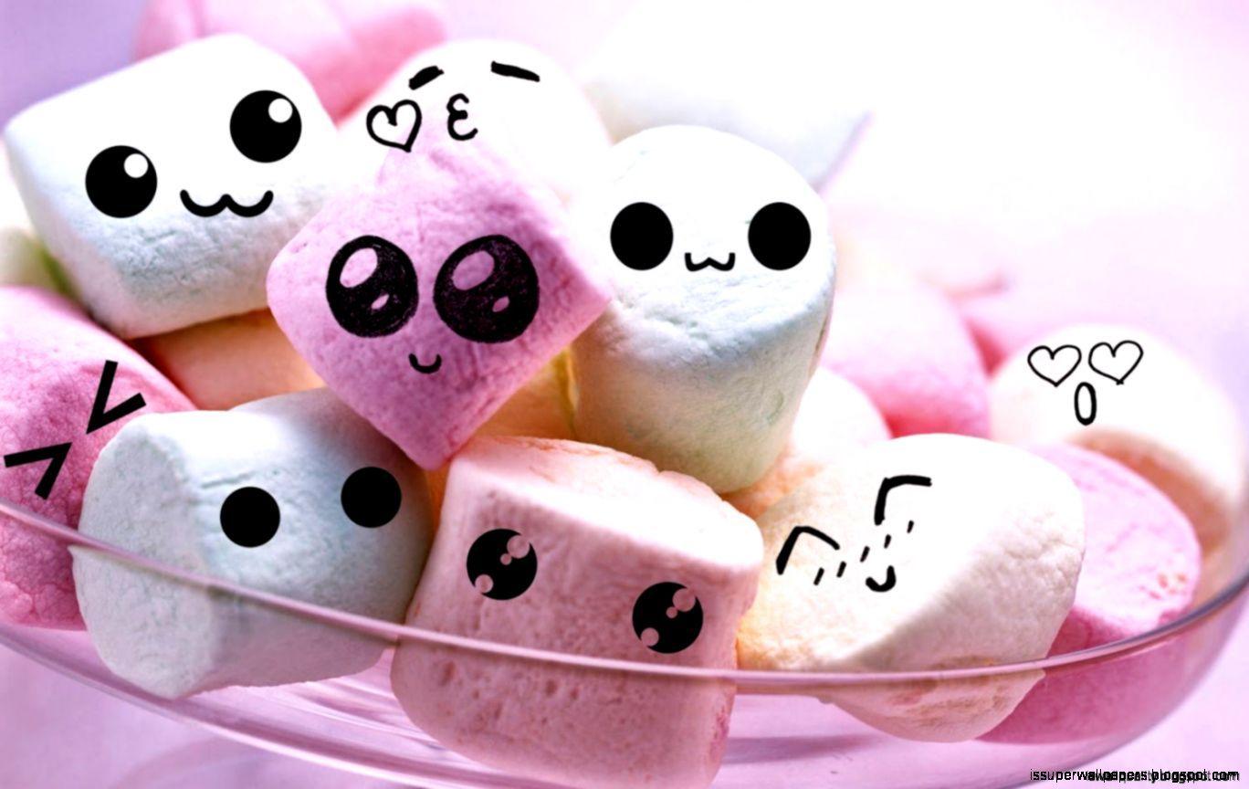 Cute Candy Marshmallow Wallpaper HD