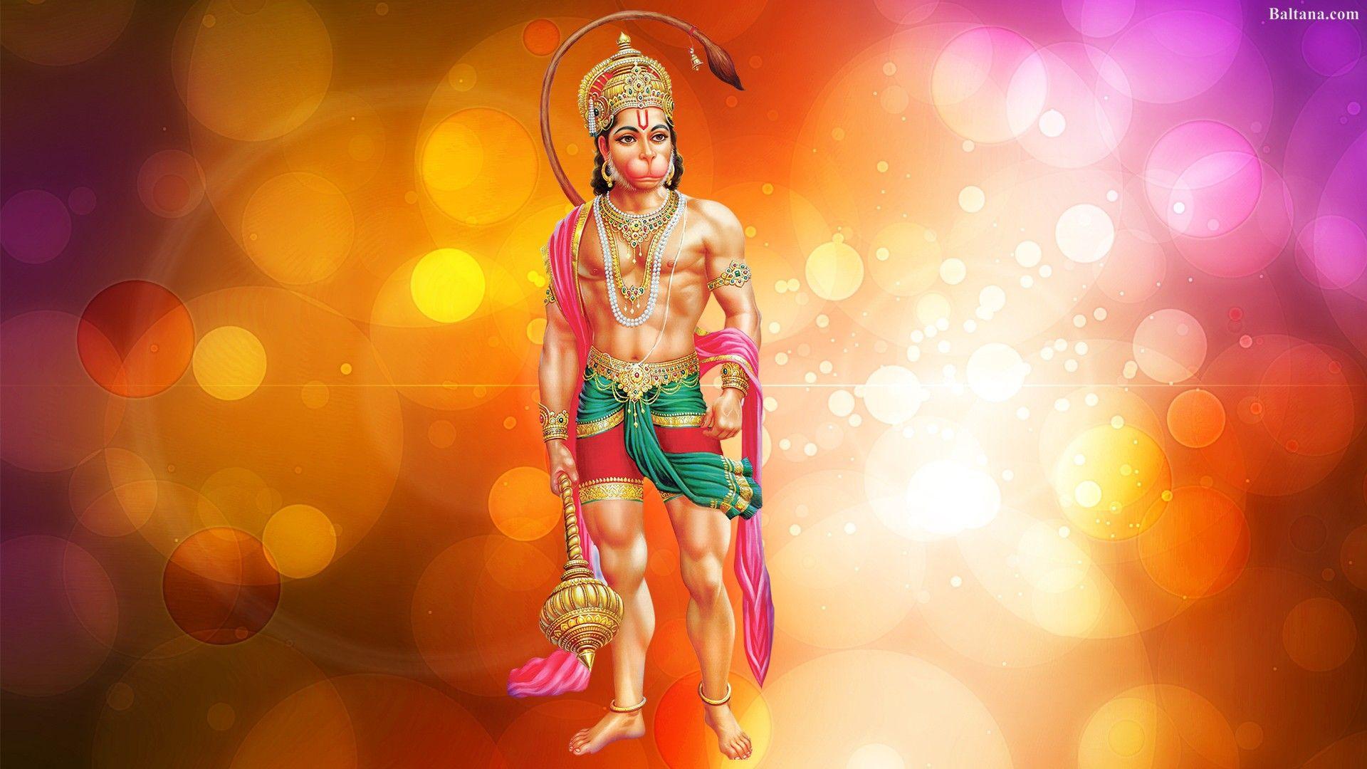 Art n Store: Lord Hanuman Standing in Mahabali form / High Contrast HD  Printed Picture / Religious &