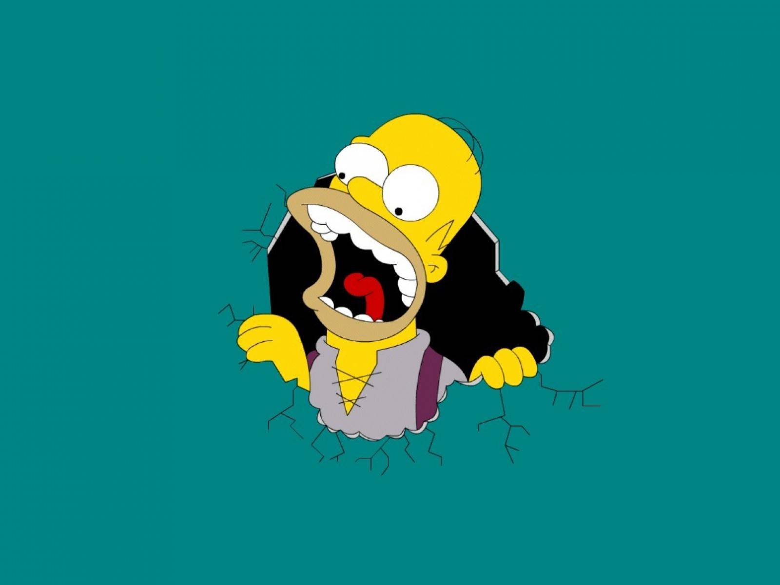 Homer Eating Wallpaper Simpsons Wallpaper