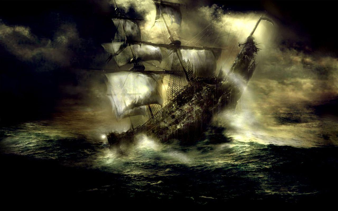 Free Ghost Pirate Ship Wallpaper Photo