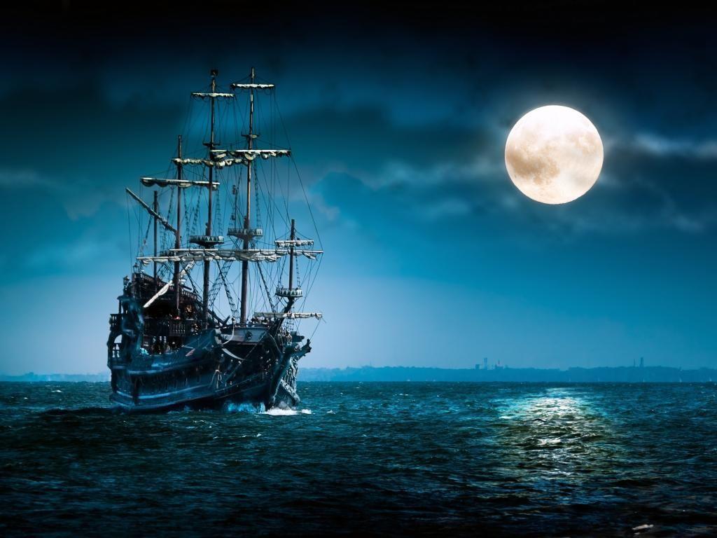 Ghost Pirate Ship. Ghost Pirate Ship Wallpaper. Pirate
