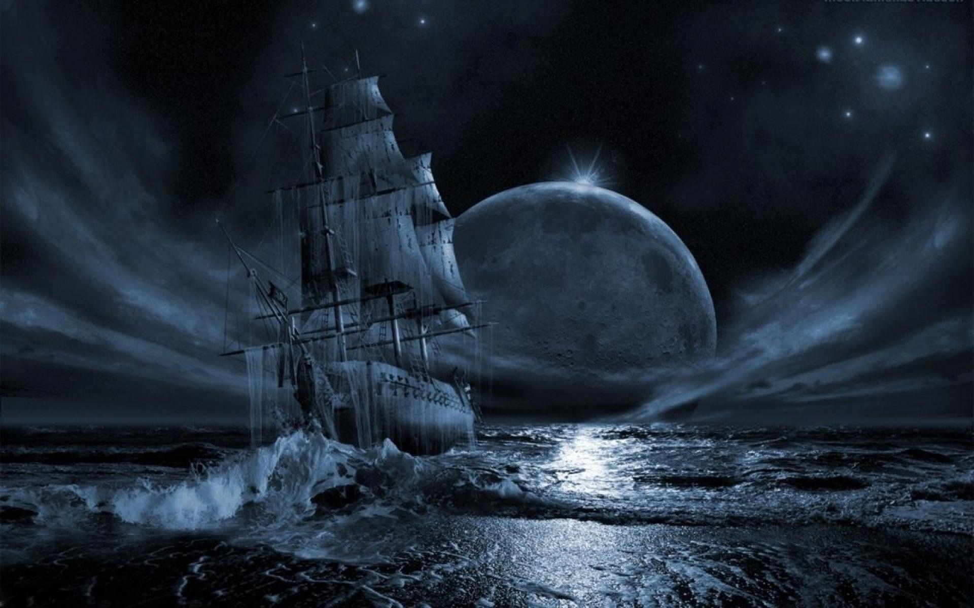 barco fantasma de piratas