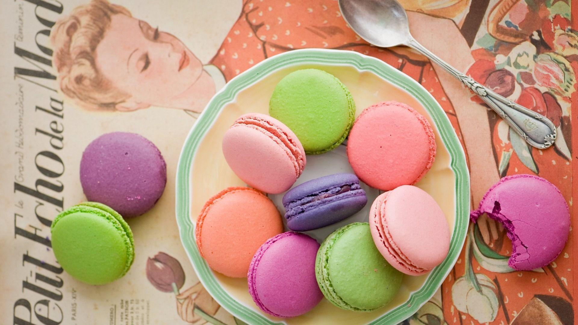 Colorful Macaroons Wallpaper