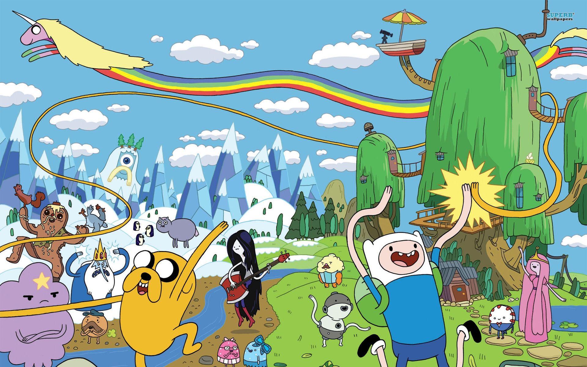 Adventure Time HD Wallpaper Featuring