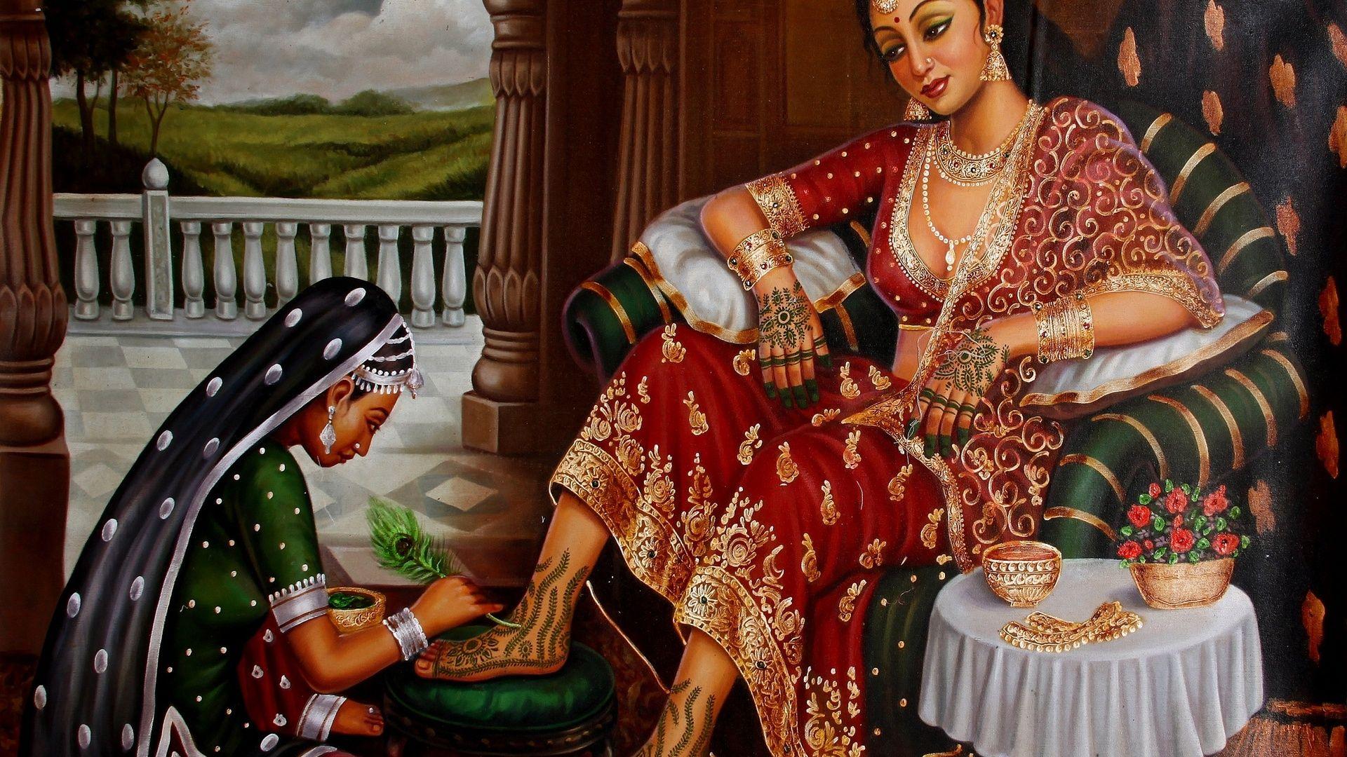1920x1080 Arts, Artwork, Mehandi, Painting, Indian Art, Indian
