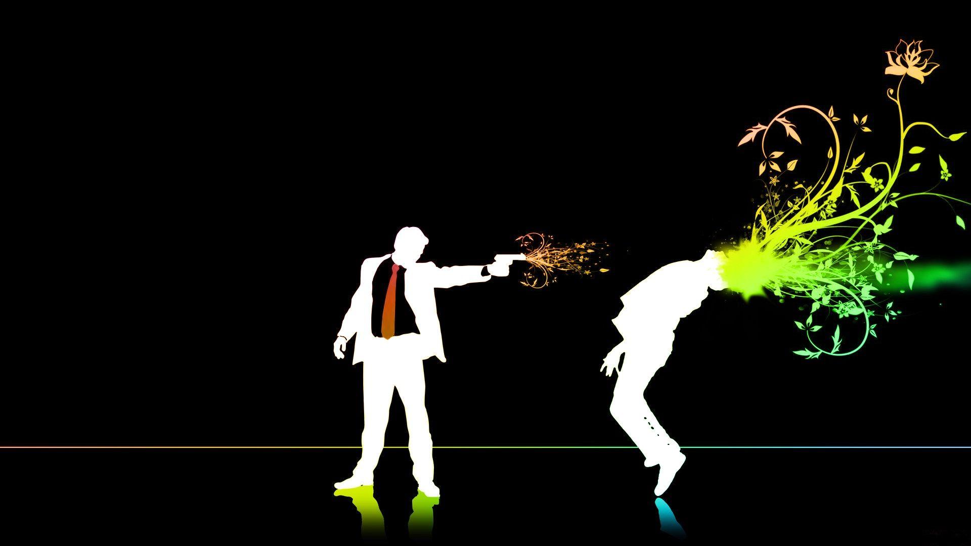 Shootout funny man abstract wallpaper HD Wallpaper Free