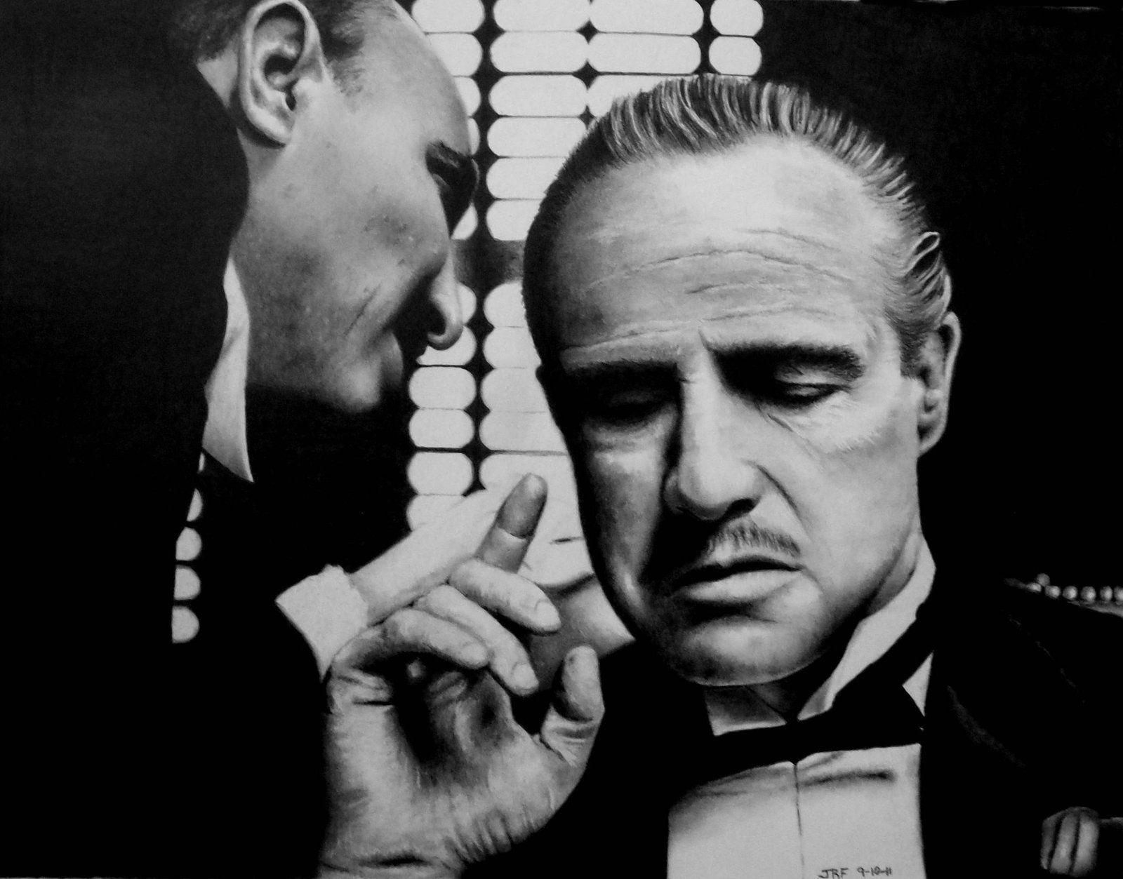 Marlon Brando Godfather By Doctor Pencil