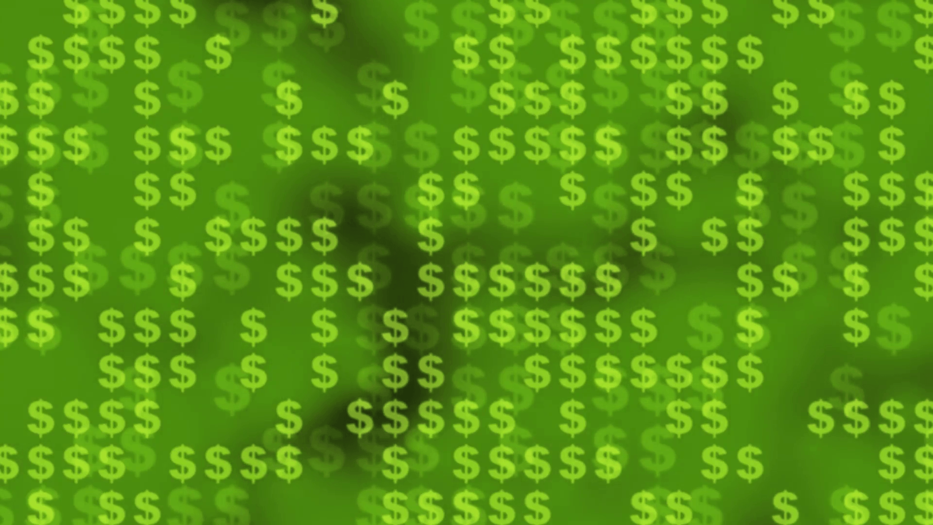 Small Green Dollar Signs Motion Background
