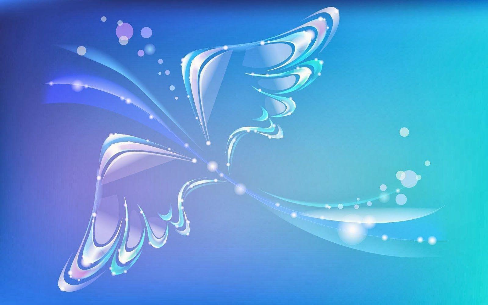 Blue butterfly 3D free desktop wallpaper desktop