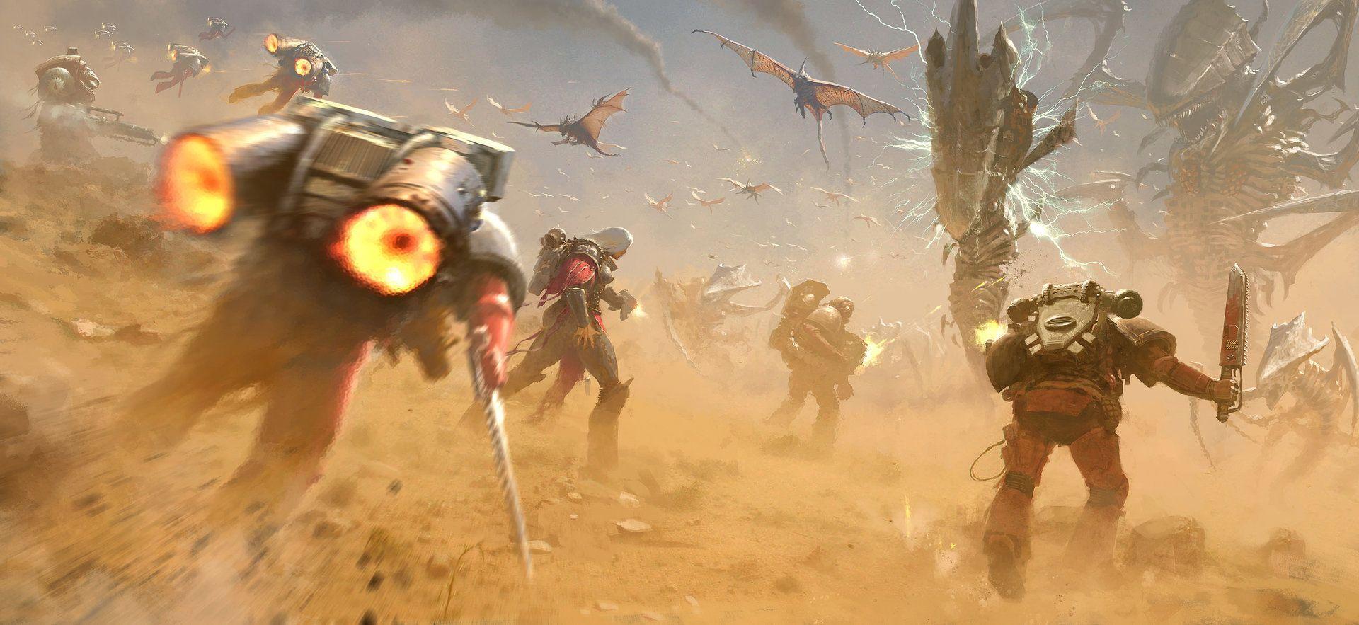 Space Marines Vs Tyranids wallpaper. Warhammer 40 K