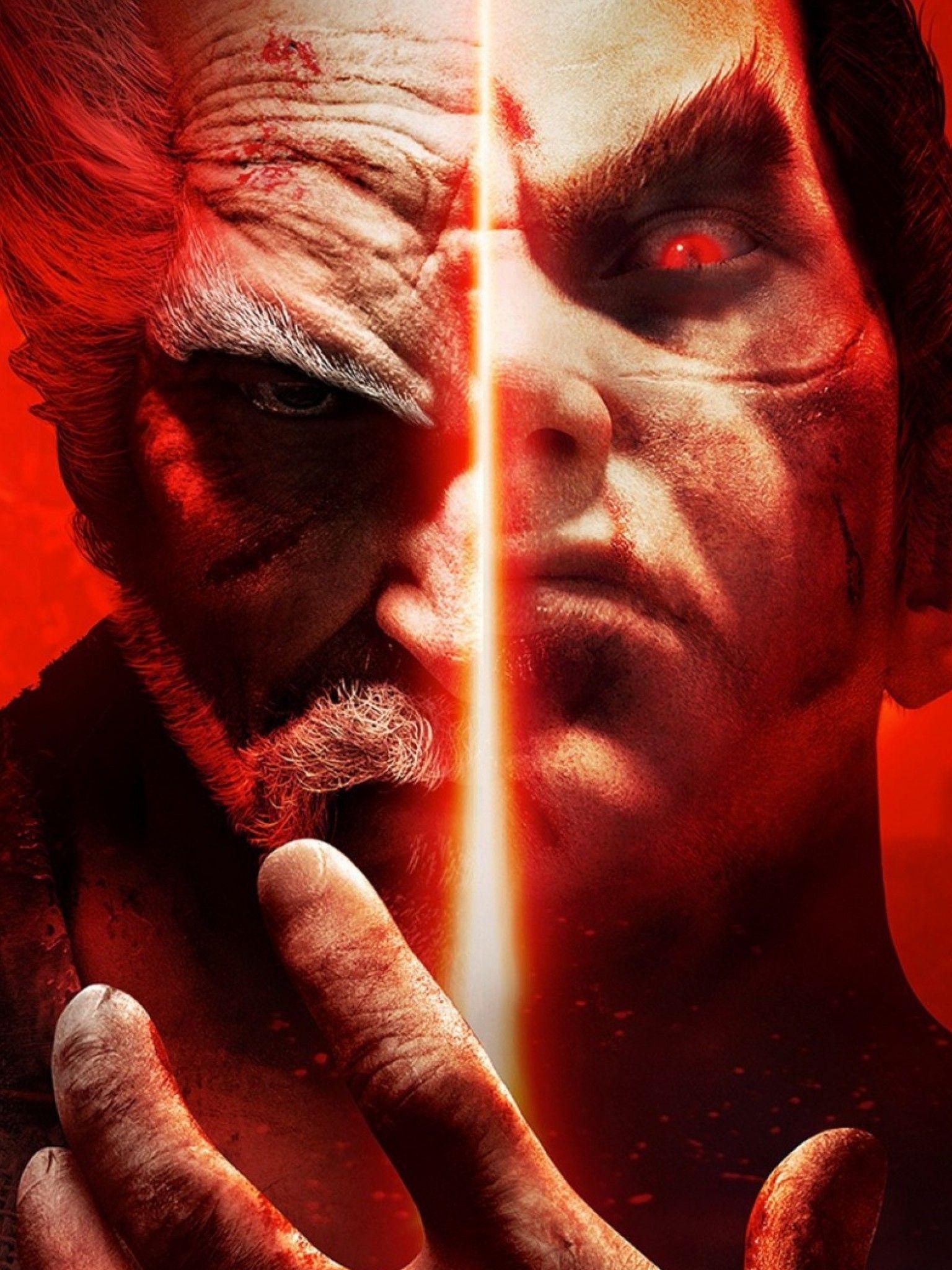 Download Wallpaper 1536x2048 Tekken 7, Poster, Kazuya mishima