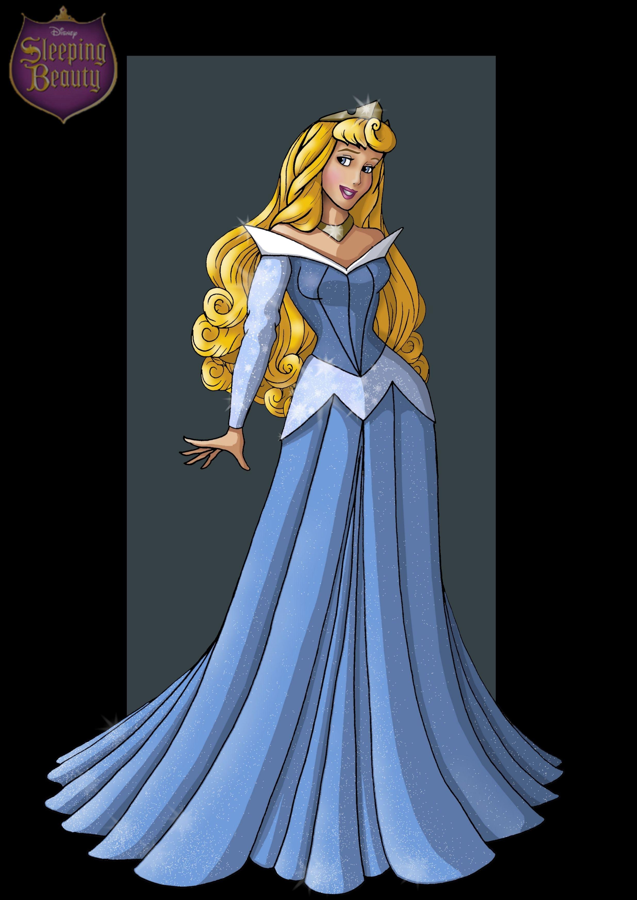 Sleeping Beauty Blue Cartoon Widescreen Background Image for iPhone