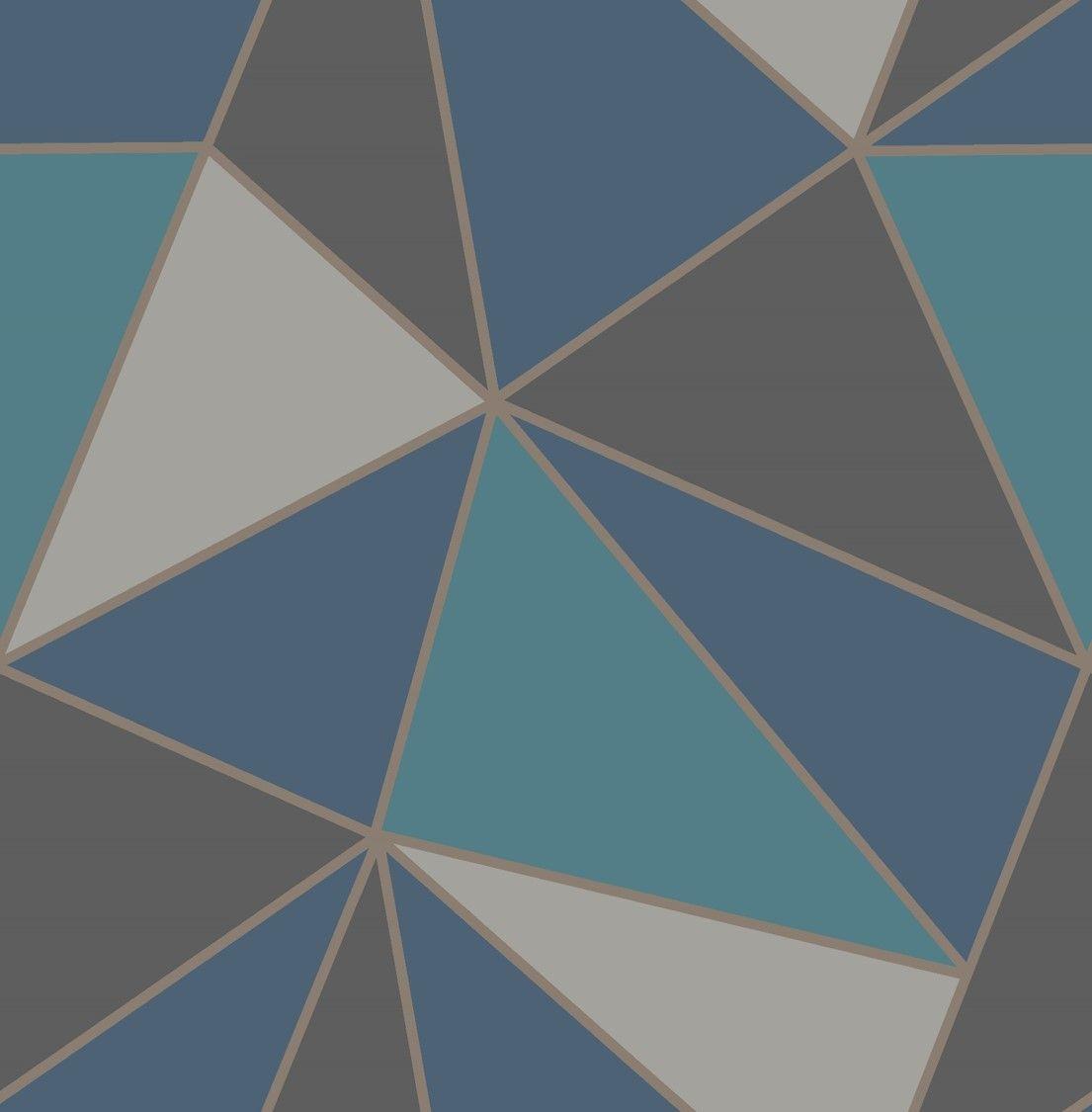 Fine Decor Apex Geometric Wallpaper FD42001 Navy Grey