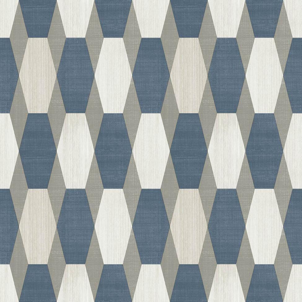 Muriva Wallpaper. Prisme Geometric Navy