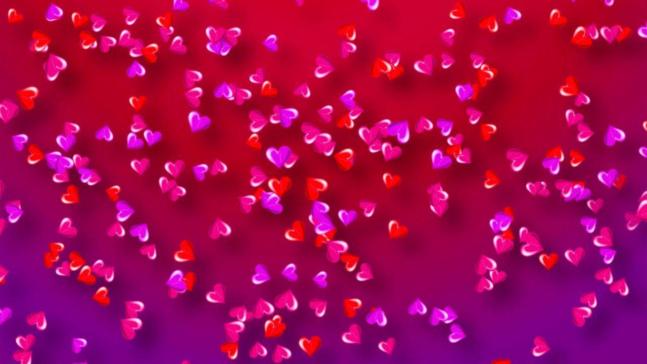 Colorful Hearts Background For Valentine's Day Love Romance
