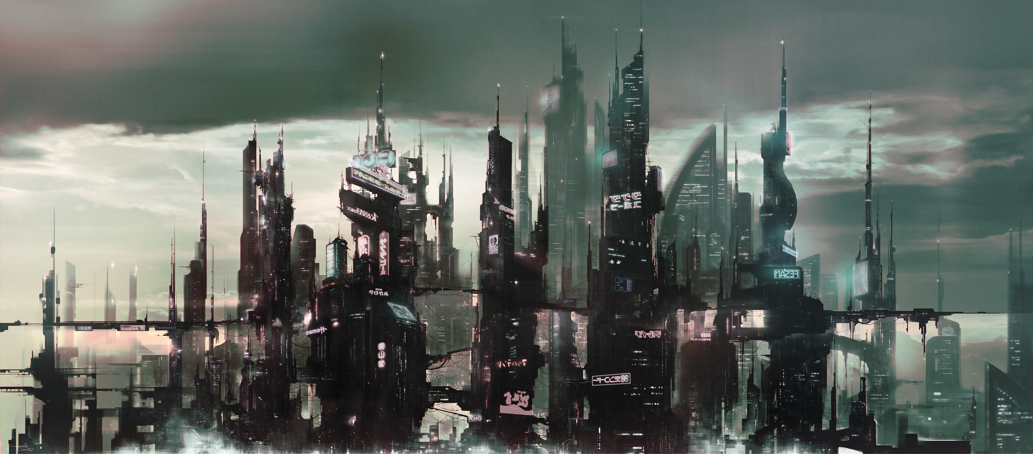 Futuristic City Wallpaperx1758