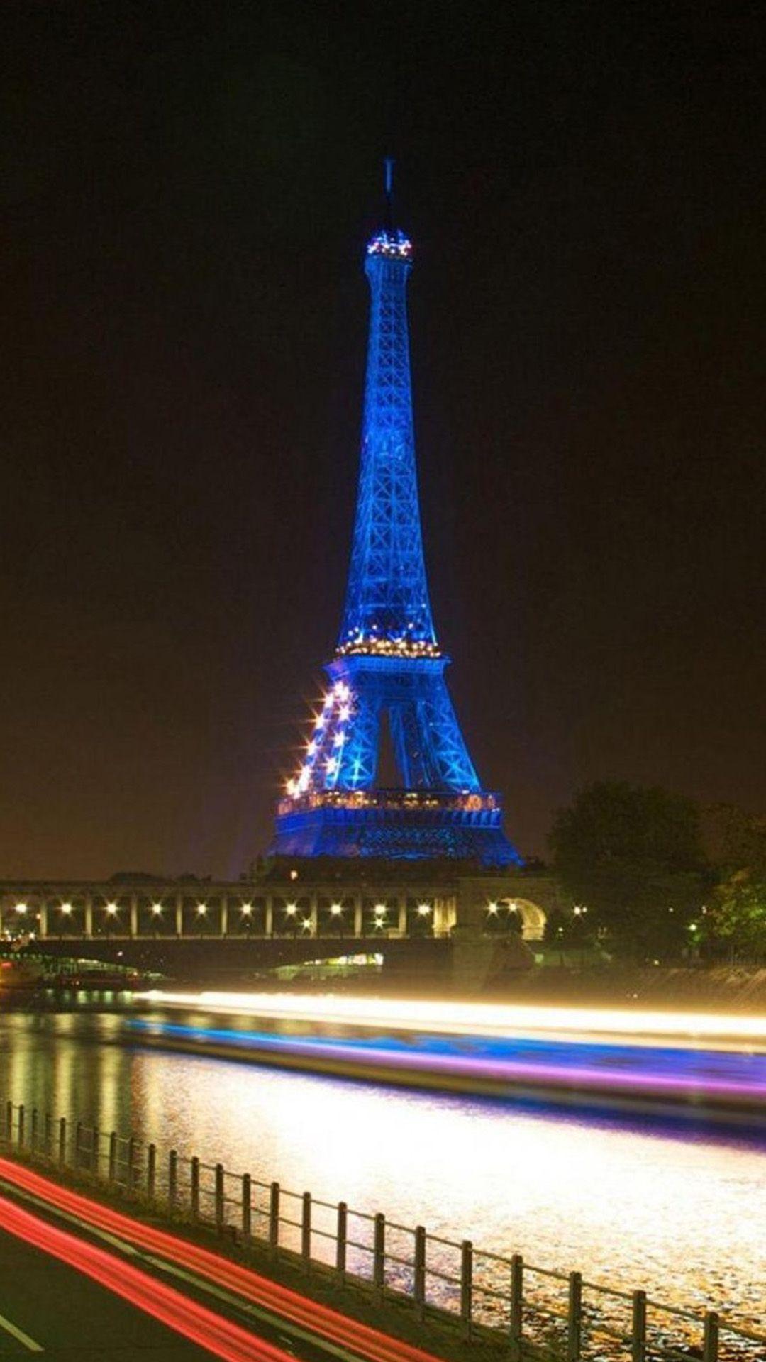 Eiffel Tower In Paris Blue Android wallpaper HD wallpaper