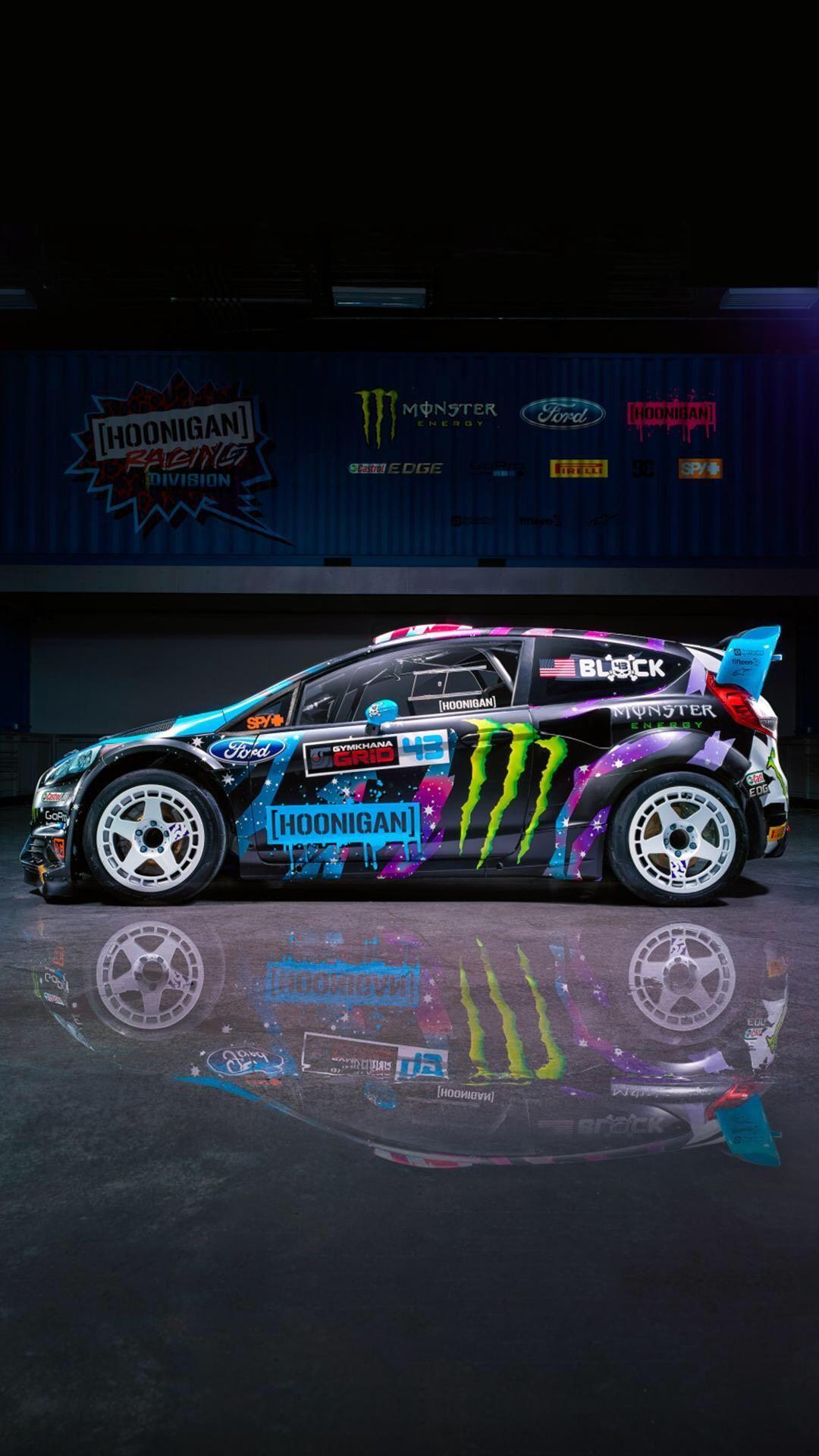 Ken Block's Ford Fiesta phone wallpaper
