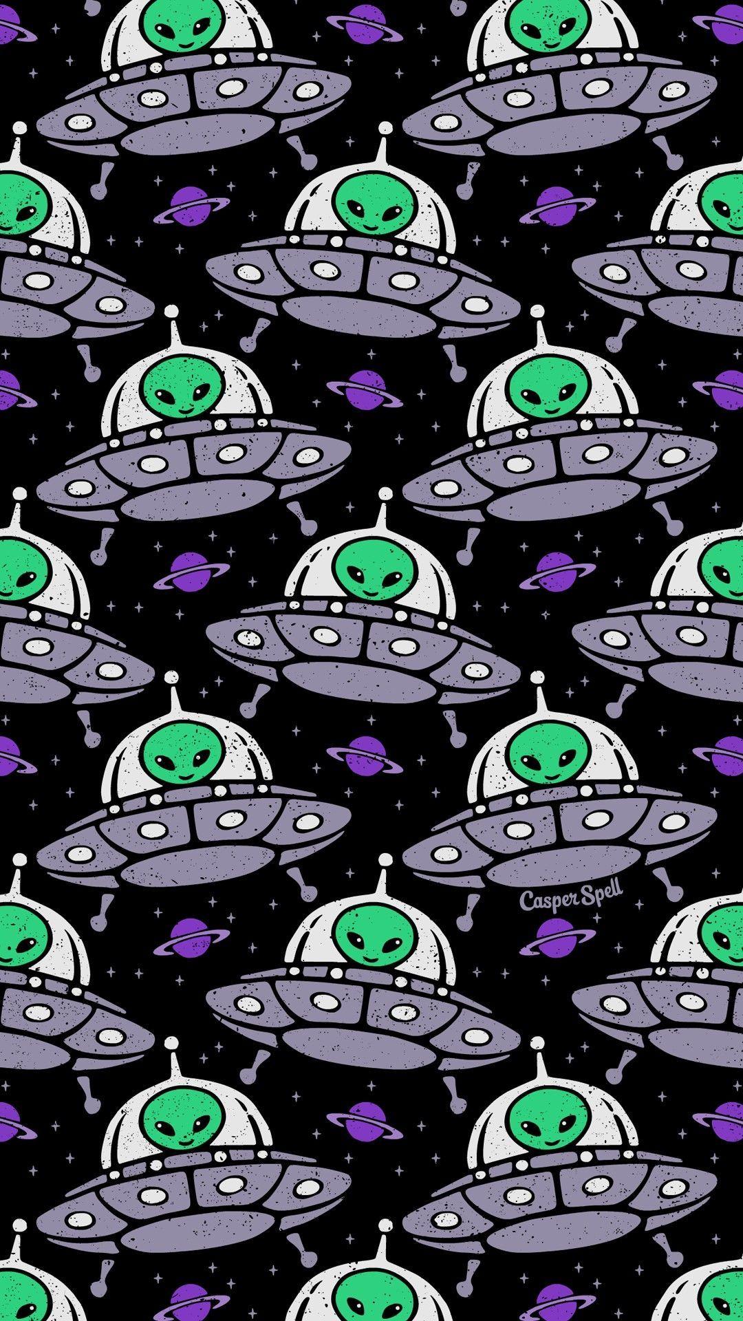 Alien UFO extraterrestrial Flying Saucer aliens repeat pattern