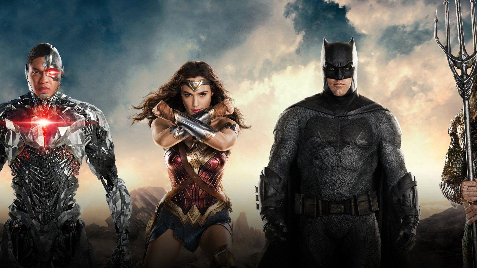 Wallpaper Justice League, The Flash, Cyborg, Wonder Woman, Batman